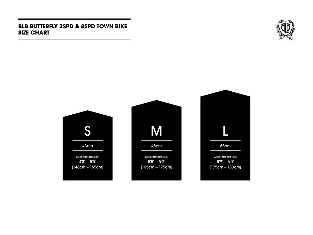 BLB Butterfly 3 speed Town Bike - Sage Green