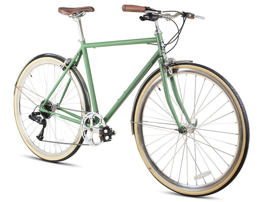 6KU Odyssey 8spd City Bike - Silverlake Green