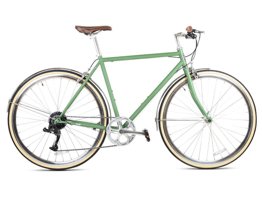 6KU Odyssey 8spd City Bike - Silverlake Green