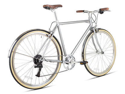 6KU Odyssey 8spd City Bike - Brandford Silver