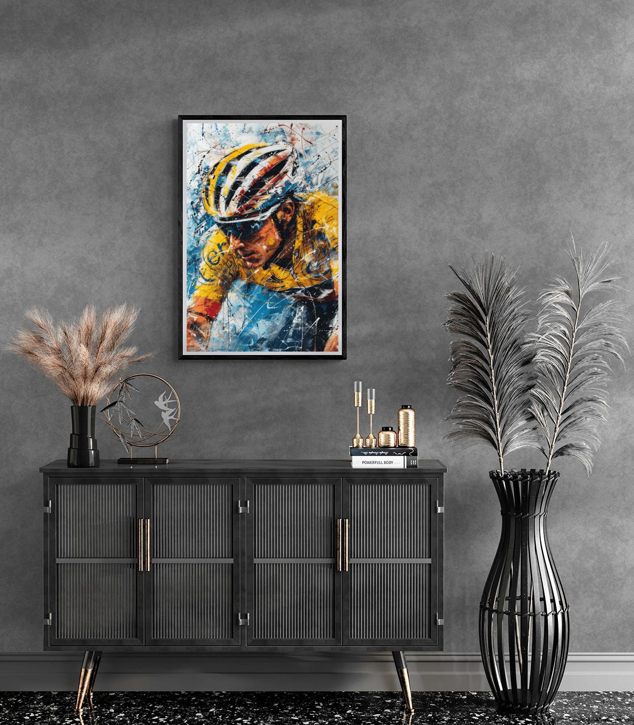 Lance Armstrong Illustration | Fiets Racedecor | Sport Kunst