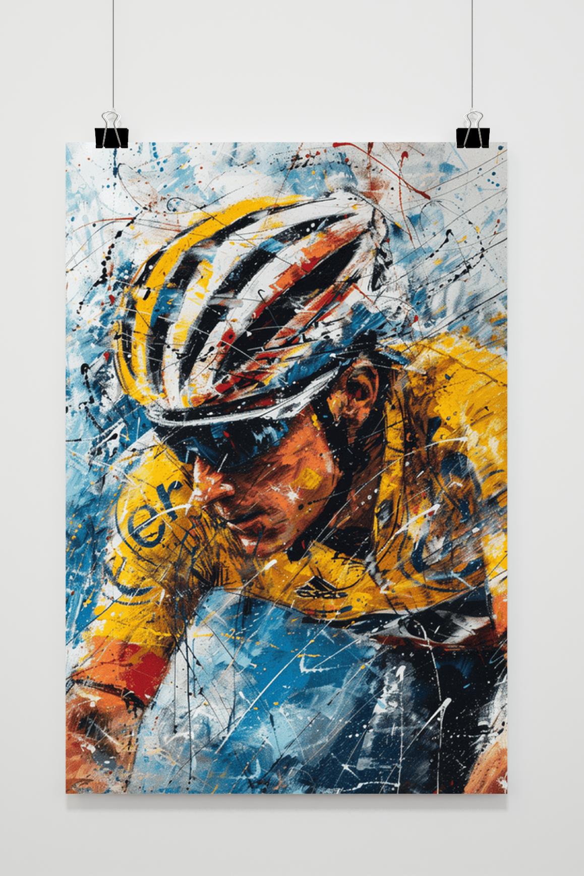 Lance Armstrong Illustration | Fiets Racedecor | Sport Kunst