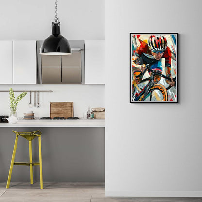 Cyclist Art Poster | Muurdecoratie Wielrennen Fiets