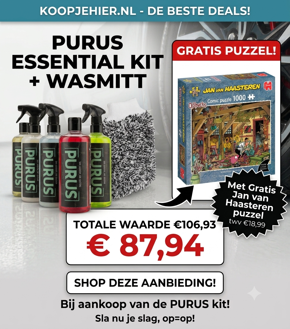 Essential Kit + Microfiber washmitt +  Gratis Jan van Haaasteren Oltimers, de Vrijgezel